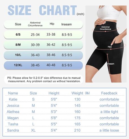 3 Pack Maternity Shorts Over The Belly Pregnancy Biker Shorts Workout Yoga Active Pregnant Pants Pajama with Pockets in Saudi Arabia
