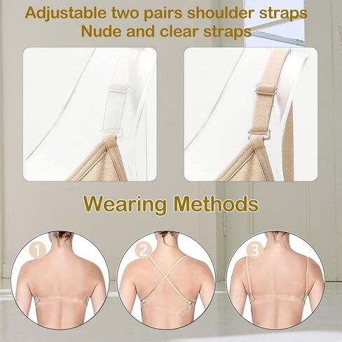 حمالة صدر iMucci Professional باللون البيج الشفاف بدون ظهر بدون إسفنجة لرقص الباليه (خط العنق السفلي) in Kuwait