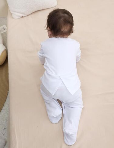 A&J DESIGN Baby Boy Tuxedo Gentleman Footie One-piece Romper with Bow Tie in Saudi Arabia