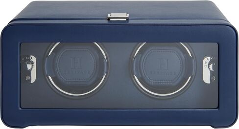 ملفاف ساعة مزدوج من WOLF Windsor مع غطاء زجاجي - ملاءمة آمنة مع سوار ديناميكي حاصل على براءة اختراع - جلد نباتي - يتضمن محول عالمي in Kuwait