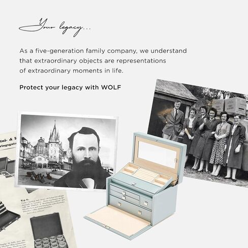 ملفاف ساعة مزدوج من WOLF Windsor مع غطاء زجاجي - ملاءمة آمنة مع سوار ديناميكي حاصل على براءة اختراع - جلد نباتي - يتضمن محول عالمي in Kuwait