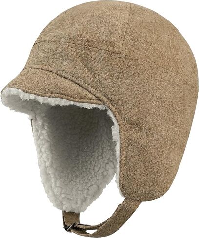 قبعة الشتاء CLAPE مع حافة قصيرة ناعمة قبعة الصياد الروسية قبعة الشتاء جندي الأذن اللوحات Ushanka الثلوج التزلج الإسكيمو قبعة قبعة in Saudi Arabia
