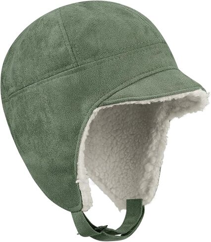 قبعة الشتاء CLAPE مع حافة قصيرة ناعمة قبعة الصياد الروسية قبعة الشتاء جندي الأذن اللوحات Ushanka الثلوج التزلج الإسكيمو قبعة قبعة in Saudi Arabia