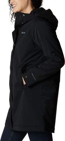 Columbia Women's Clermont Fully Fleece Lined Waterproof Mid Hooded Rain Jacket in Saudi Arabia