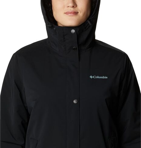 Columbia Women's Clermont Fully Fleece Lined Waterproof Mid Hooded Rain Jacket in Saudi Arabia