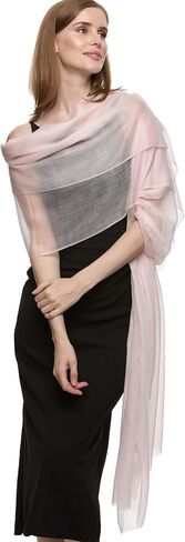 Ovcio Featherlight Blush Cashmere Scarf - 100% Pure Cashmere Wrap Scarf for Women (87x39) with Gift Box in Saudi Arabia