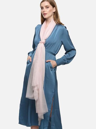 Ovcio Featherlight Blush Cashmere Scarf - 100% Pure Cashmere Wrap Scarf for Women (87x39) with Gift Box in Saudi Arabia