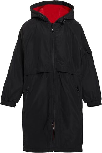 Sporti Unisex Youth Swim Parka with Plush Fleece-Lined, Water Resistant Outer Fabric, Two Way Zipper, Multiple Pockets in Saudi Arabia