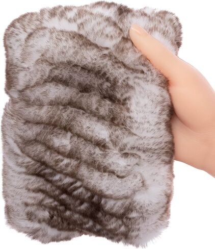 Real Fur Headband Women's Weather Rex Rabbit Fur Neck Loop Warmer Fluffy in Saudi Arabia