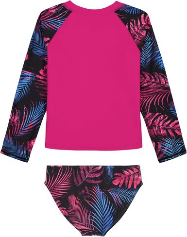 Calvin Klein Girls' Two-Piece Rashguard Swimsuit Set with UPF 50+ Sun Protection in Saudi Arabia