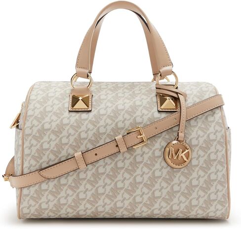 Michael Kors Grayson Medium Duffle Satchel, Vanilla in Saudi Arabia