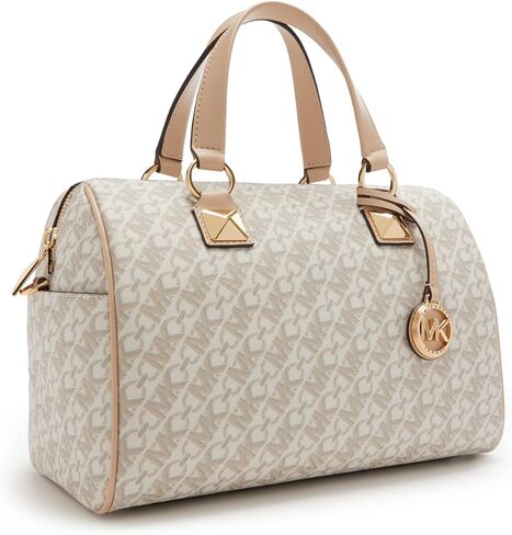 Michael Kors Grayson Medium Duffle Satchel, Vanilla in Saudi Arabia