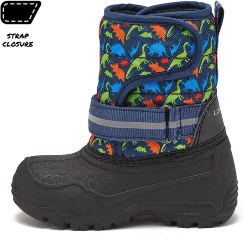LONDON FOG Dex Waterproof Little Kid & Toddler Boys Snow Boots - Insulated Sherpa Lined Boy Winter Boots for Toddlers and Kids, Dinosaur or Camo - Toddler Size 5 to 10 and Kid Size 11 to 2 in Saudi Arabia