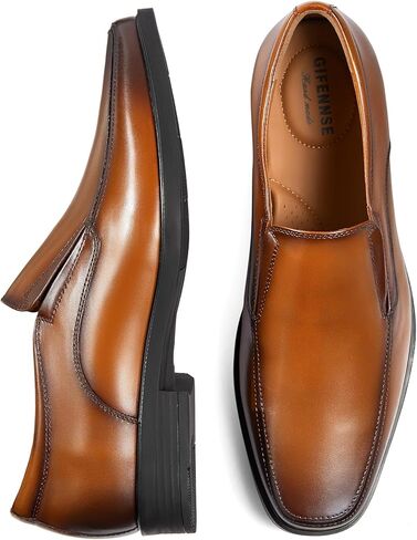GIFENNSE Mens Loafers Leather Slip-on Dress Shoes in Kuwait