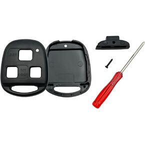 Key Fob Shell Case Replacement for Lexus ES GS GX is LS LX RX SC RX330 RX350 ES300 ES330 IS300 IS330 GX470 LX470 Key Fob Cover with Screwdriver (Black)