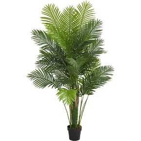 Nearly Natural 6’ Hawaii Palm Tree Artificial Plant, 6.5" D x14 W x6 Ft, Green