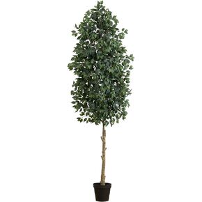 Nearly Natural 10ft. Artificial Ficus Tree, Green, Plastic, Iron Wire, Polyester Materials, 30.58 lbs
