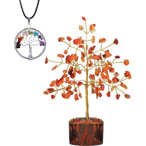 Carnelian Crystal Stone - Good Luck Gems - Spiritual Items - Positive Crystals - Tree of Life Decor - Crystal Stones - Meditation Accessories - Natural Home Decor - Birthday Gifts - Gem Tree