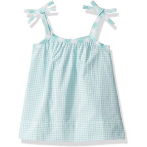 Munki Munki Baby Girls Bow Strap Tank Dress Gingham