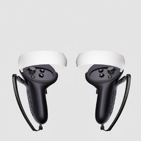 Controller Grips Cover Compatible with Quest 2 Accessories，Silicone Grip Cover Protector with Knuckle Straps (Black)