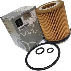 2701800109 Genuine Oil Filter Compatible with Mercedes-Benz Engine Oil Filter Set,Fits GLA250 C300 GLC300 E300 GLE350 etc