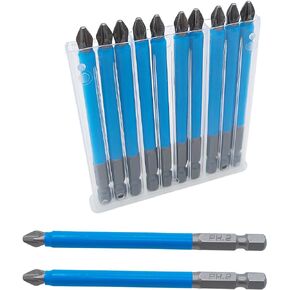 Magnetic Long Hex Anti Slip Phillips Screw Head Screwdriver Bits, 1/4 Inch Hex Shank (PH2*150mm) Impact Driver Bits for Power Screwdriver Impact Drill -10 pcs