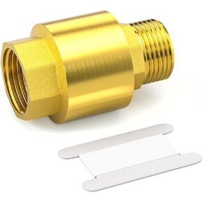 GASHER 1PCS Brass Check Valve DN15 1/2" Female and Male Thread, Backflow Prevention, One Way Check Valves