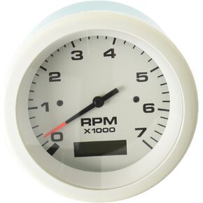 Sierra International 68375P 0-7000 RPM Dial Range Scratch Resistant Arctic Tachometer & Hourmeter for Gas Engine, 3"