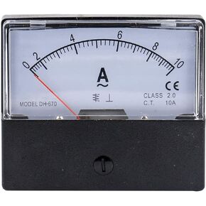 Baomain Ammeter DH-670 AC 0-10A Rectangular Ampere Needle Panel Meter Gauge Amperemeter
