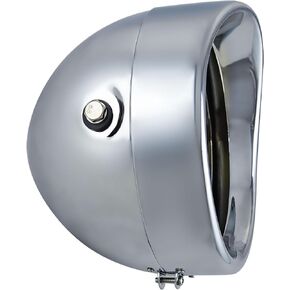 FATECIM Motorcycle 7" Round Headlight Bucket Housing with Visor 7 Inch LED Headlamp Shell Protective Cover Heavy Duty Universal for Harley Kawasaki Honda Yamaha Suzuki Chopper Cafe Racer Bobber Chrome