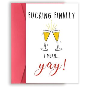 YiKaLus Funny Thank You Card for Mentor Coworkers, Great Thank You Gift Ideas for Women Men, Happy Wedding Thank You Card for Best Friends, Literally Could Not Have Done It Without You