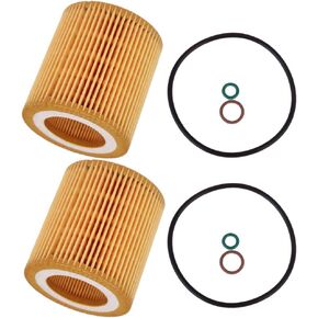Oil Filter 11 42 7 541 827 Replacement for BMW MANN HU816x Engine (2Pcs)
