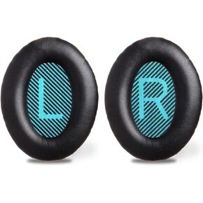 Replacement Ear Pads Cushions for Bose QC35 & QC35 ii Headphones, EarPads fit Bose Quiet Comfort 35 & Quiet Comfort 35 II with Memory Foam, Noise Isolation, Softer Protein Leather, Pair