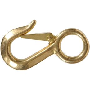 Heavy Duty Spring Snap Hook Carabiner, Solid Brass Chain Rope Accessory, 140 lb (63.5 kg) Working Load Limit