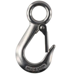 FEIYING Grab Hooks,Slip Hooks,Stainless Steel 316 Mini Fixed Snap Shackle,Fixed Spring Snap Leash Hook,Eye Slip Hook with Latch