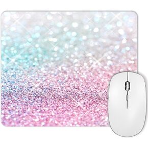 Black Gold Marble Gaming Mouse Pad, Rectangle Non-Slip Rubber Fluid Art Mousepad for Women Men Computer Laptop Office Desktop, 9.5 X 7.9 Inch