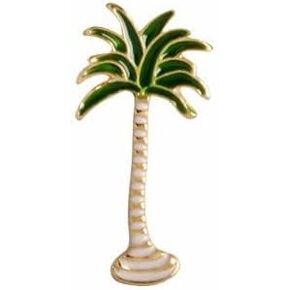 Palm Tree Enamel Pin with Safety Backing.