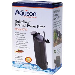 Aqueon Submersible Internal Aquarium Filter, AT10 Gallons