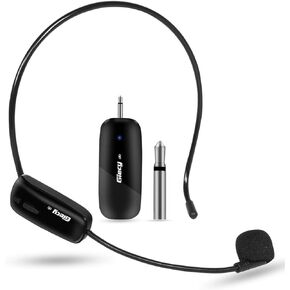 ميكروفون لاسلكي UHF سماعة رأس لاسلكية نظام ميكروفون ميكروفون قابل لإعادة الشحن وجهاز استقبال لاسلكي لمضخم الصوت ونظام PA والمعلم والمرشدين السياحيين والمدربين in Kuwait