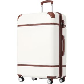 28in Carry on Luggage with Spinner Wheels Lightweight Hardshell Expandable Luggage with Tsa Lock Travel Rolling Luggage Suitcase for Men Women Black