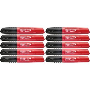 Milwaukee INKZALL Black Medium Chisel Acrylic Permanent Marker (1 Per Card) / Package Size: 1 Each (Pack of 10)
