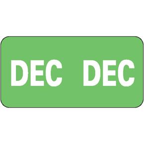 Smead ETS Color-Coded Month Label, December, Light Green, 250 Labels per Pack (67462)
