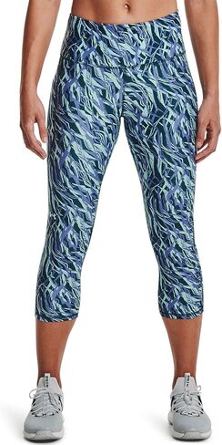 بنطلون كابري حريمي من Under Armour مطبوع عليه HeatGear بحزام خصر غير قابل للانزلاق in Saudi Arabia