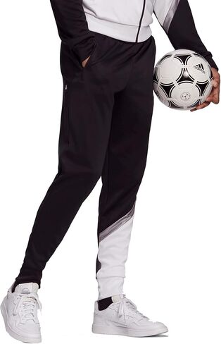 بنطال تريكو مدبب 3-Stripes للرجال من adidas (أسود/أبيض/أسود أساسي، XX-Large) in Saudi Arabia