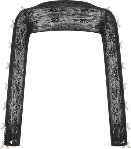 Women Kawaii Lace Bolero Y2K Sheer Mesh Shrug Lolita Bowtie Fishnet Shawl Cute Sweet Arm Sleeves Y2K Accessories in Kuwait