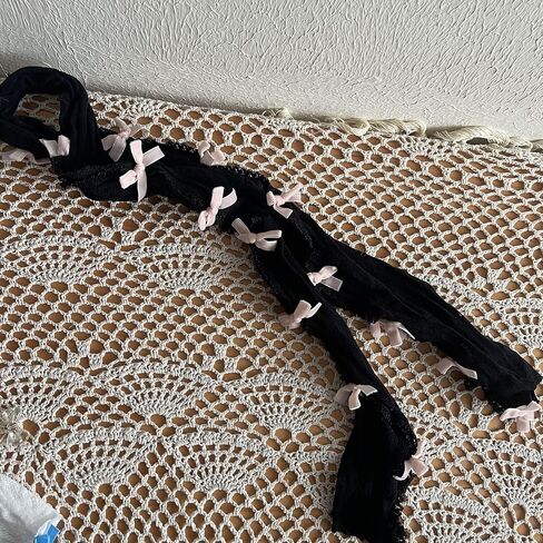 Women Kawaii Lace Bolero Y2K Sheer Mesh Shrug Lolita Bowtie Fishnet Shawl Cute Sweet Arm Sleeves Y2K Accessories in Kuwait