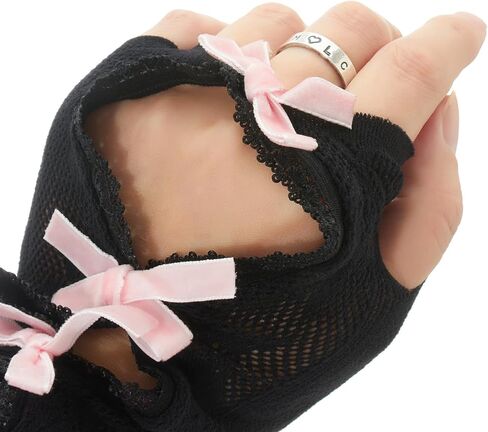 Women Kawaii Lace Bolero Y2K Sheer Mesh Shrug Lolita Bowtie Fishnet Shawl Cute Sweet Arm Sleeves Y2K Accessories in Kuwait