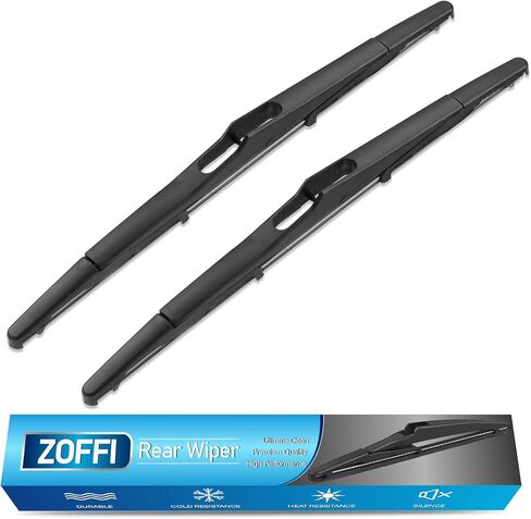 شفرة ممسحة خلفية، بديلة لسيارة جيب رانجلر 2007-2017 - استبدال مجموعة ممسحة الزجاج الأمامي الخلفية من ZOFFI - مجموعة نافذة تنظيف من المطاط الطبيعي لجميع المواسم مكونة من 2 in Kuwait