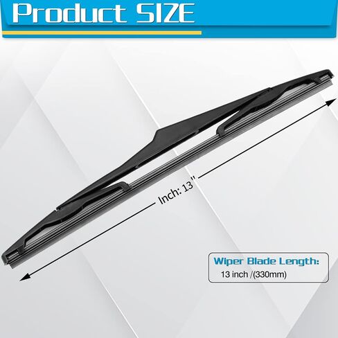 شفرة ممسحة خلفية، بديلة لسيارة جيب رانجلر 2007-2017 - استبدال مجموعة ممسحة الزجاج الأمامي الخلفية من ZOFFI - مجموعة نافذة تنظيف من المطاط الطبيعي لجميع المواسم مكونة من 2 in Kuwait