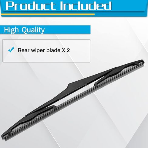 شفرة ممسحة خلفية، بديلة لسيارة جيب رانجلر 2007-2017 - استبدال مجموعة ممسحة الزجاج الأمامي الخلفية من ZOFFI - مجموعة نافذة تنظيف من المطاط الطبيعي لجميع المواسم مكونة من 2 in Kuwait